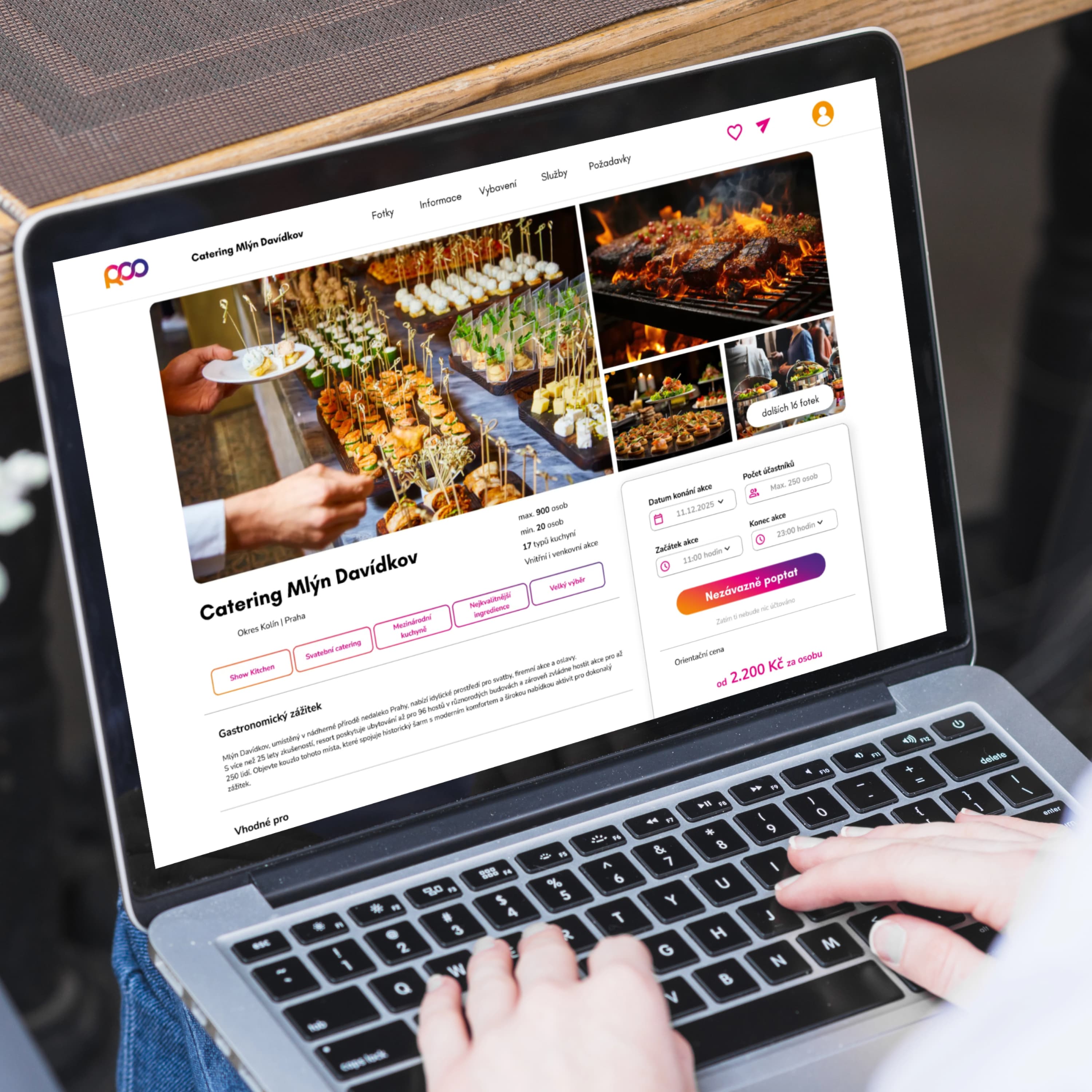 Gastro laptop mockup